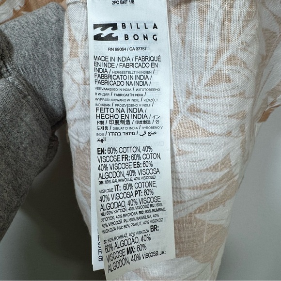 Billabong Sweet Summer Kimono Tropical Print Cover-Up Women's Size M/L - Picture 10 of 10